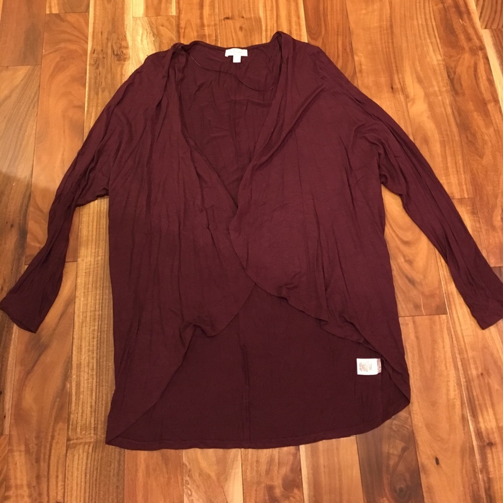 Maroon cardigan