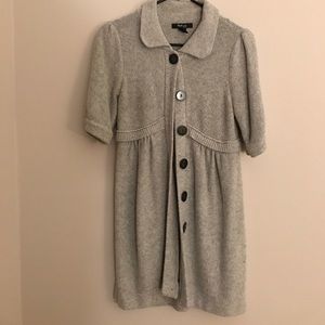 Sweater Layering, thigh coverage, grey, petite