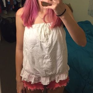 White Strapless Top - Roxy