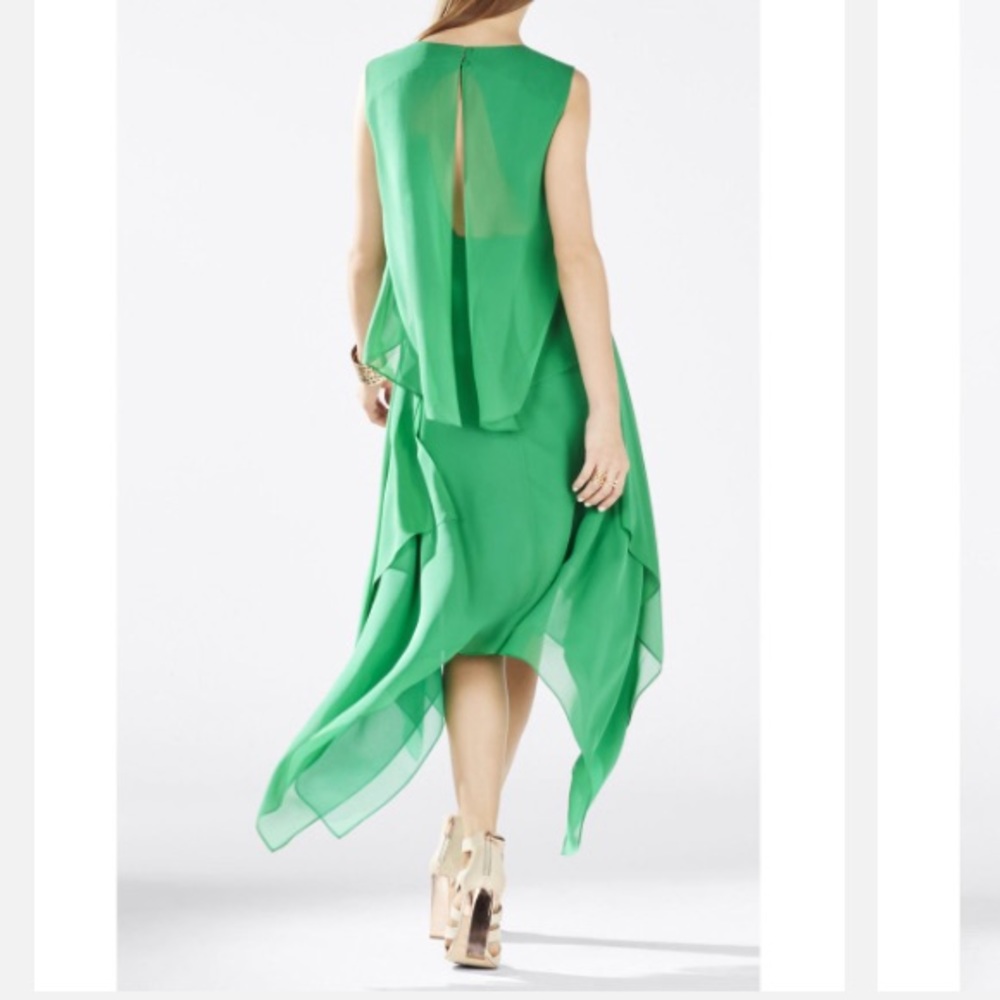 BCBGMAXAZRIA  Marilee Draped Tiered Gown