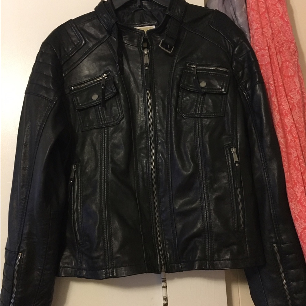 Michael kors leather coat