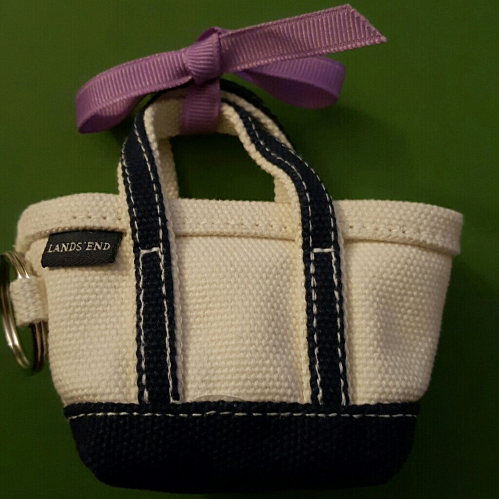 Brand new Land's End mini tote key chain