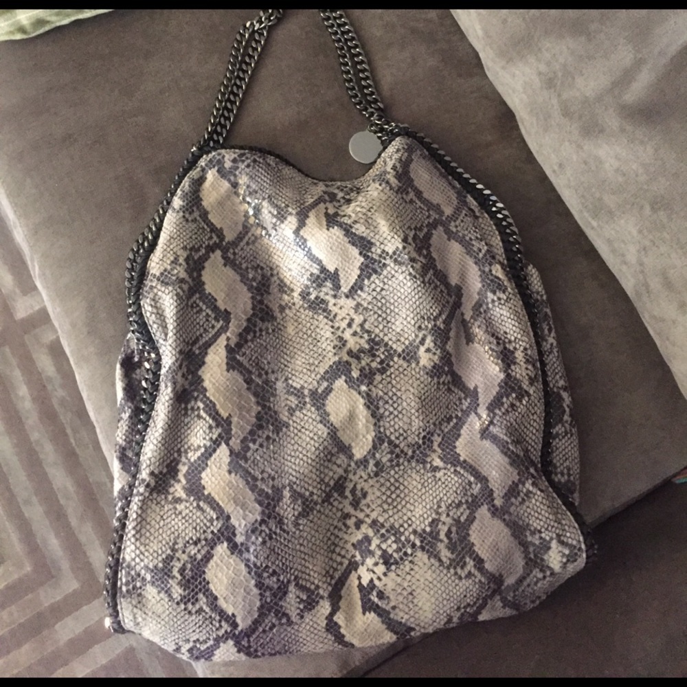 Stroke McCartney lizard bag with silver hardware