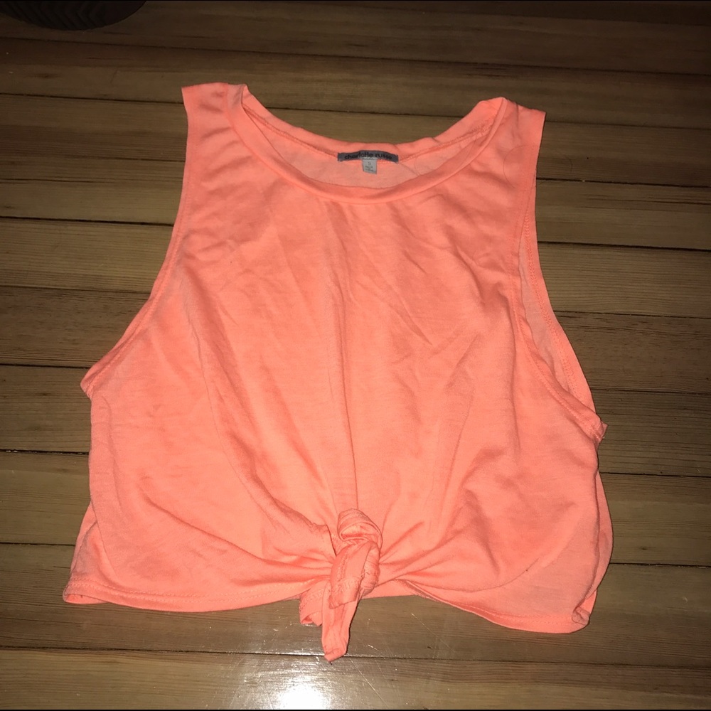 Neon orange shirt NWOT