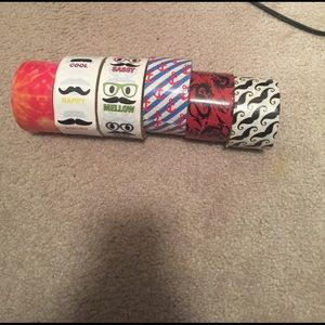 Used duct tape bundle--2 mustache tape gone!