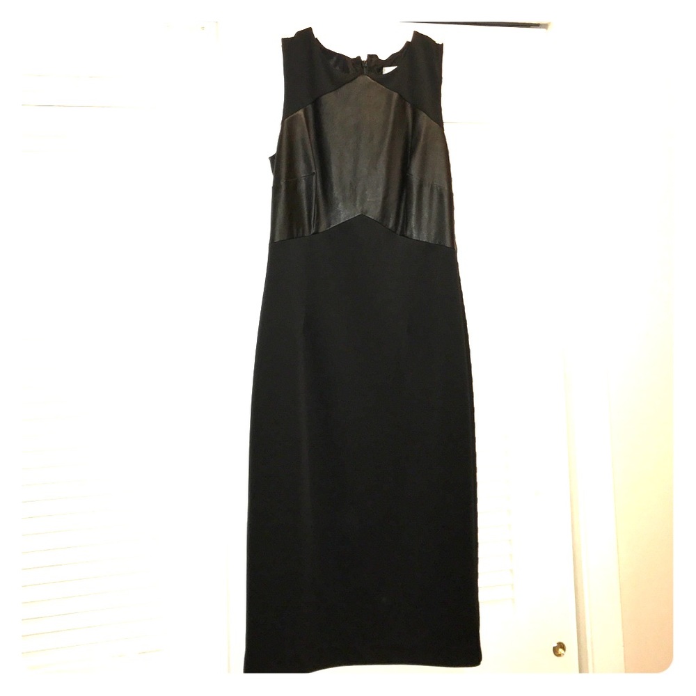 Faux Leather detail New York &Company dress