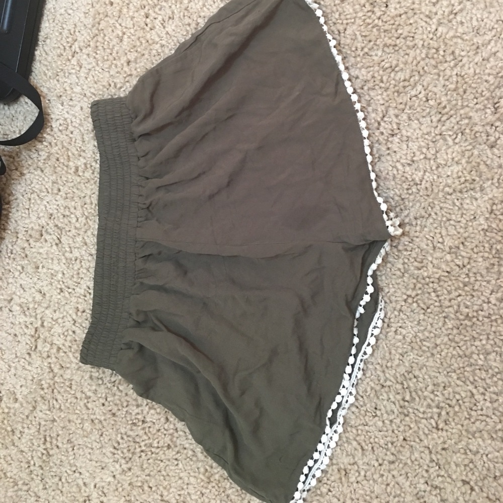 Army green shorts