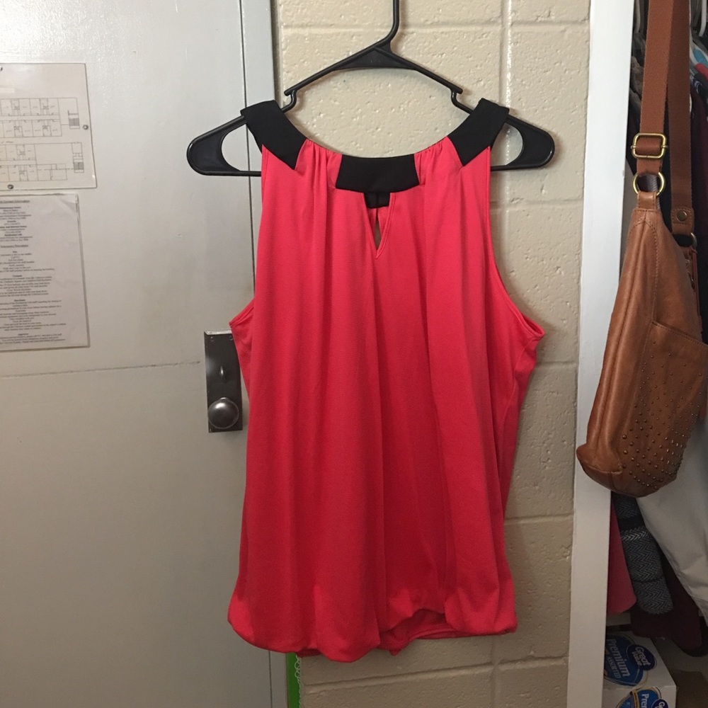 Pink/coral dressy top