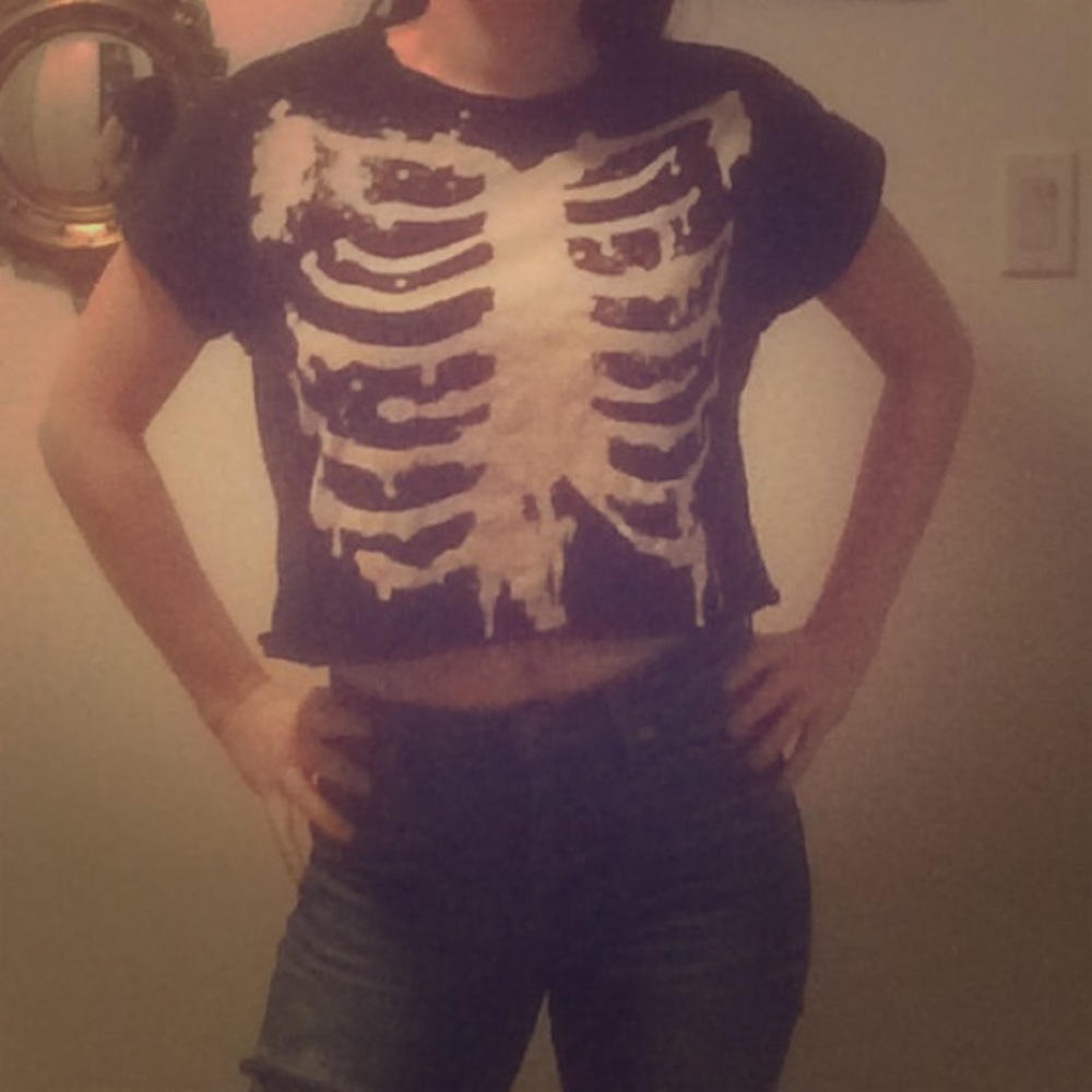 Asos Skeleton Crop Top