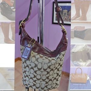 Coach bucket handbag.