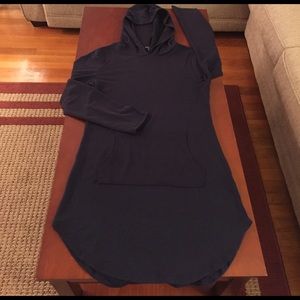 Navy Blue Hoodie Dress