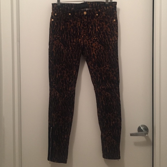 7 for all mankind cheetah pants