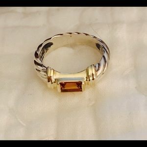 David Yurman 14kt/Sterling Citrine Ring