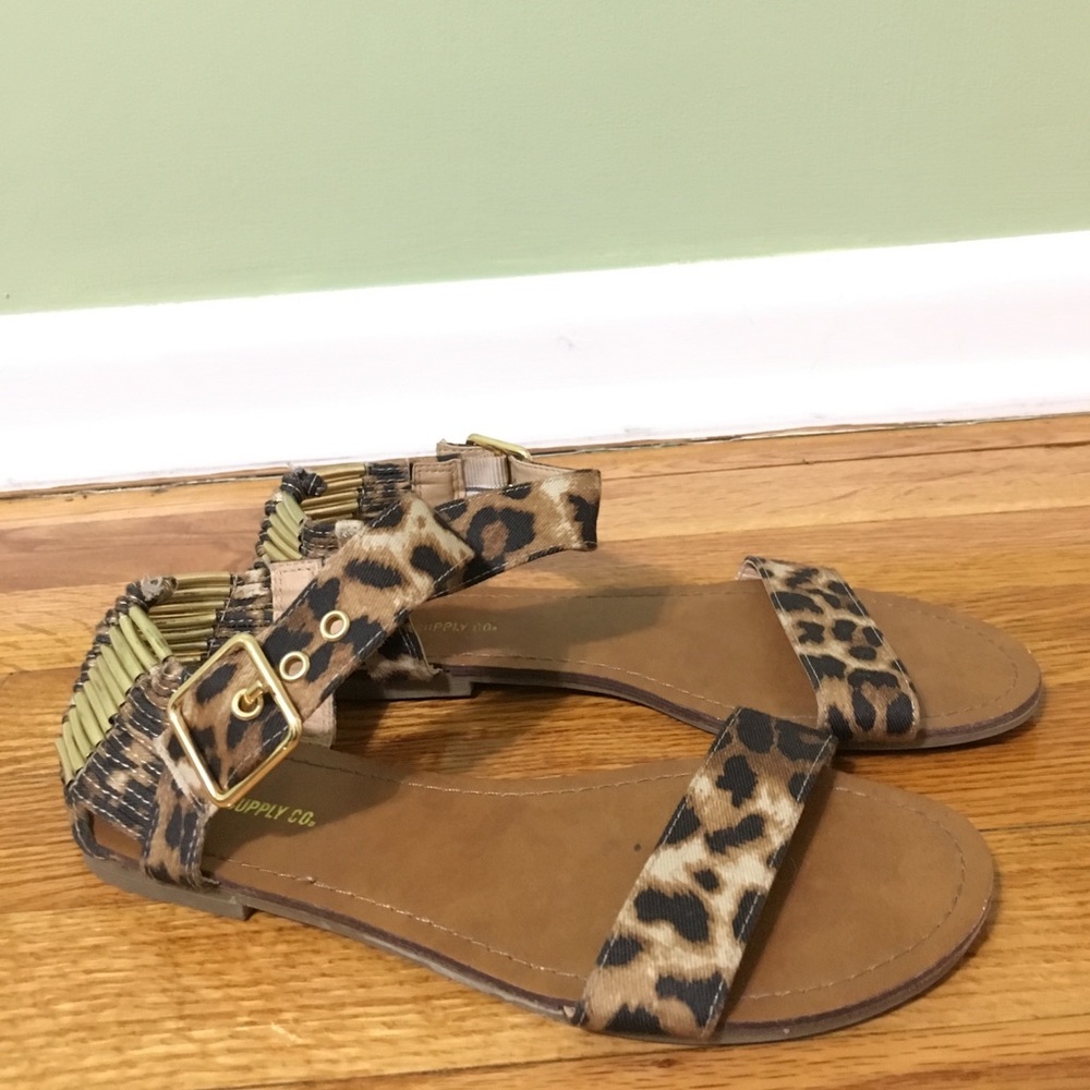 Cheetah print sandals