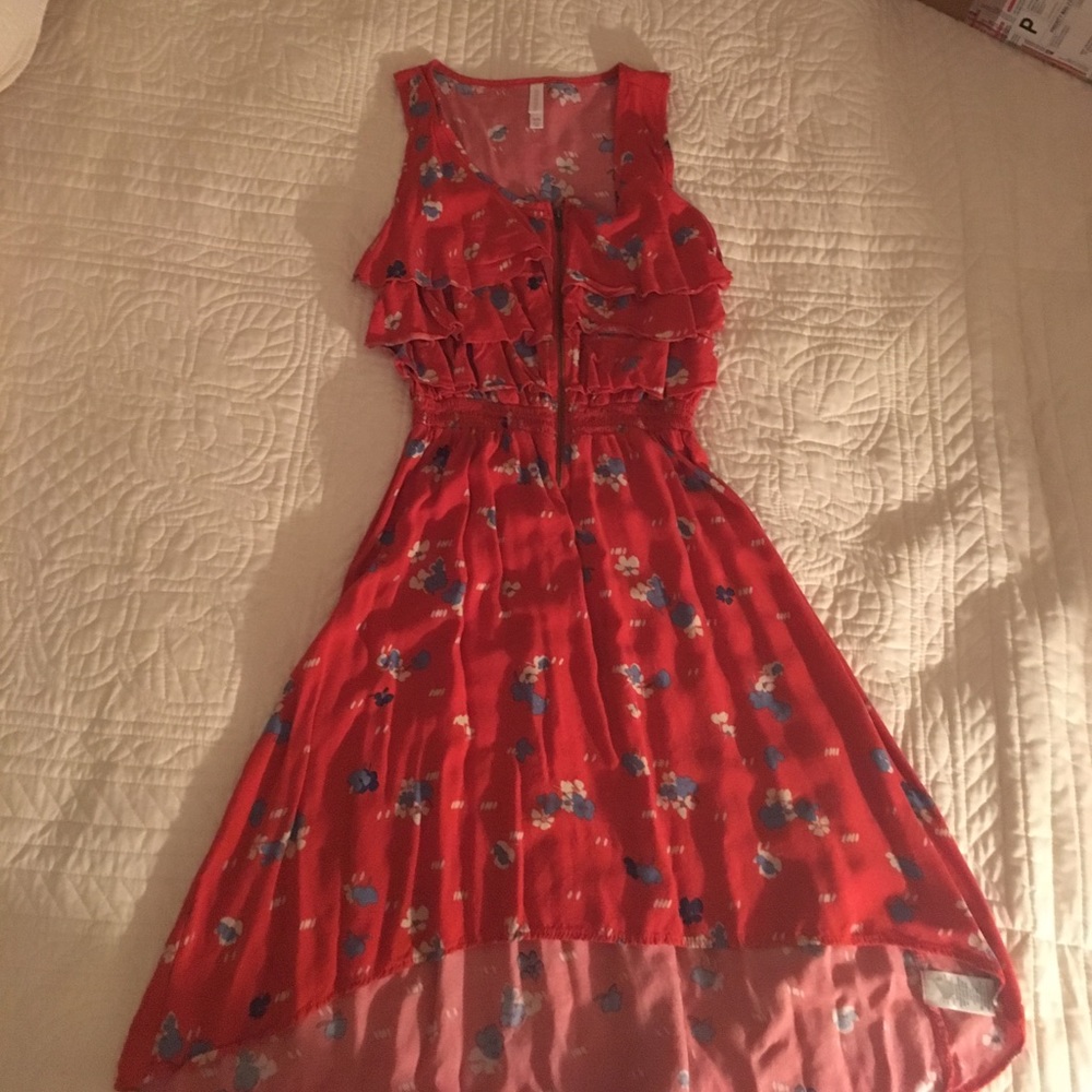 Coral red dress