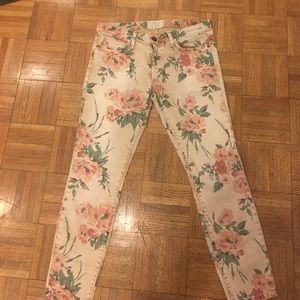 CURRENT/ELLIOTT Flower PrintJeans (Stiletto)
