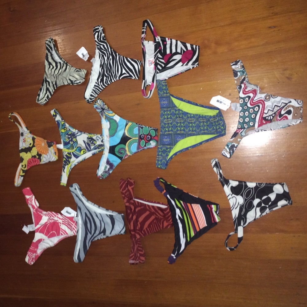 BRAZILLIAN BIKINI  $20 each BOTTOMS PATTERNED