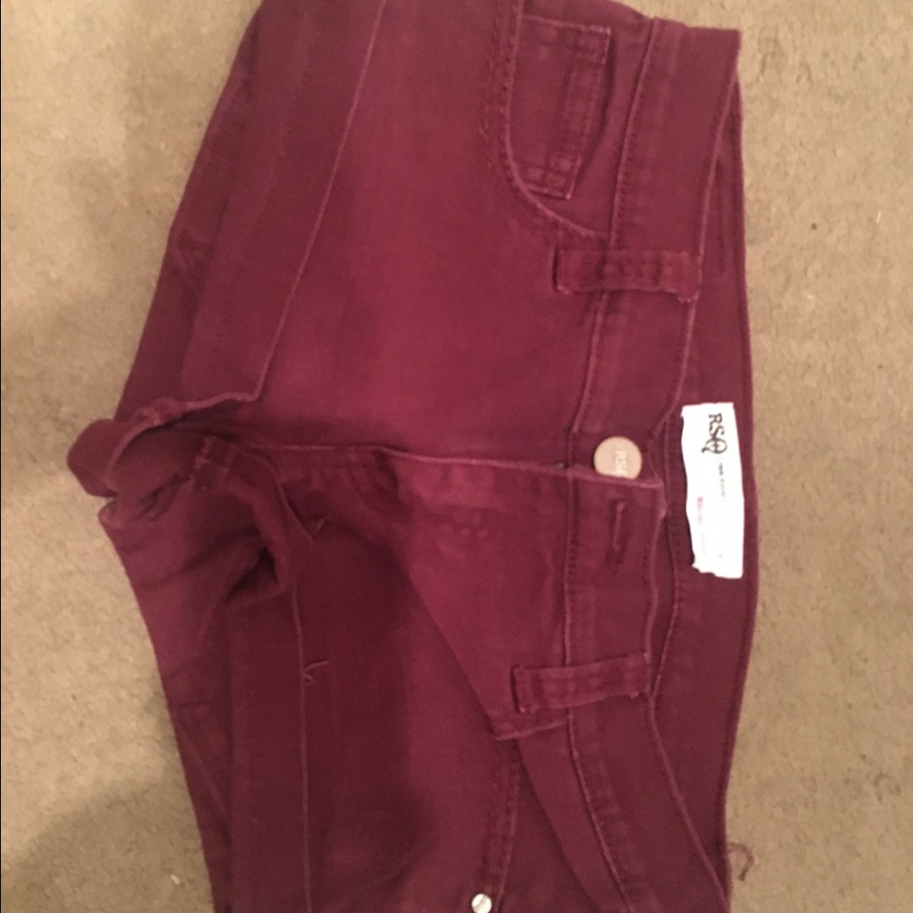 Burgundy Shorts