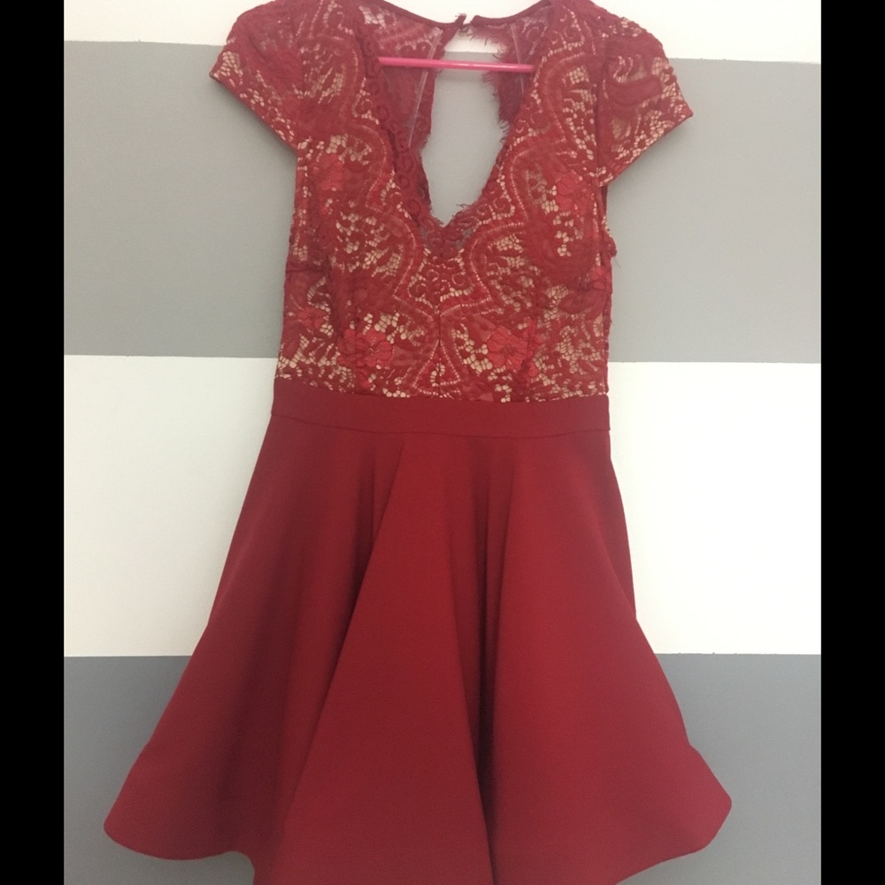 Red-wine cocktail dress