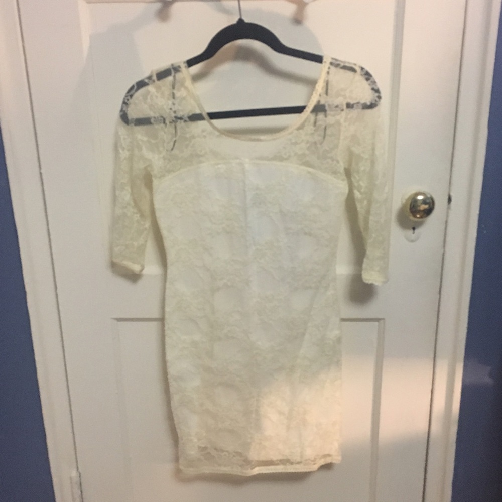 Brand New H&M Off White/Cream Laced Dress