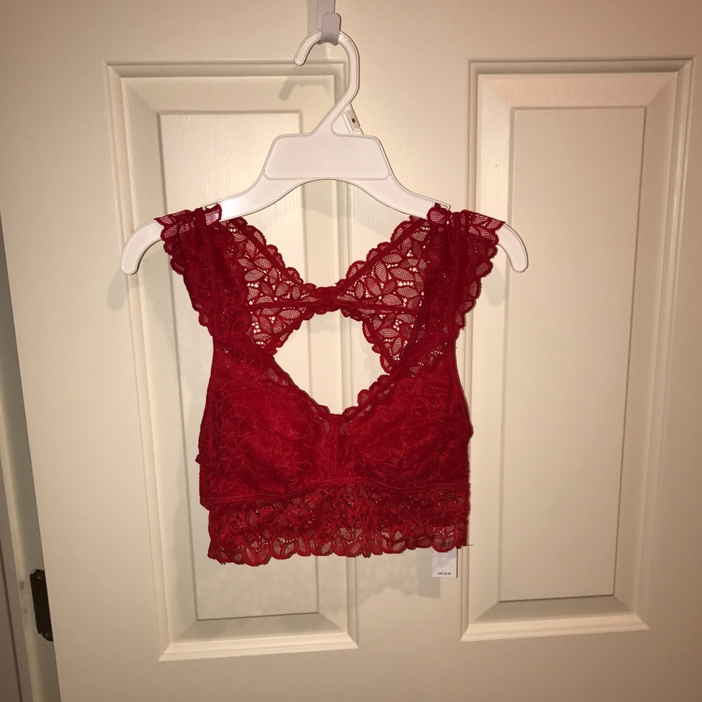 Red bralette