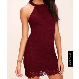 Love poem burgundy lace dress from Lulu's.com