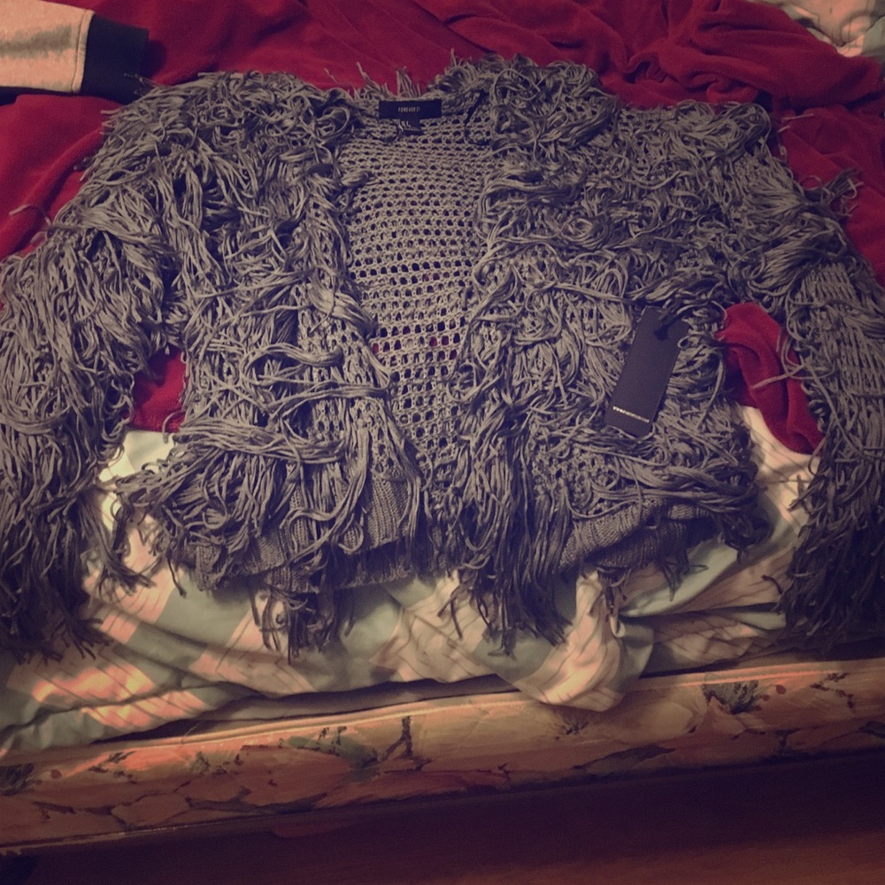 Forever 21 Blue shaggy jacket