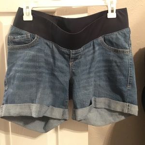 Maternity jean shorts
