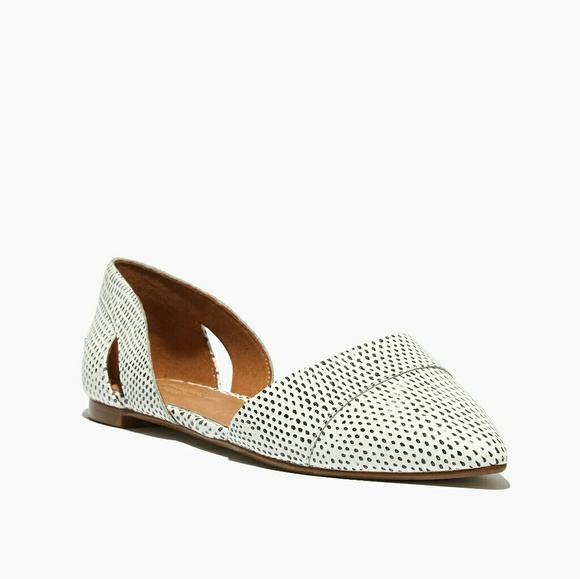 Madewell Shoes - Madewell d'Orsay Snake Print Leather Flats  Sz 9.5
