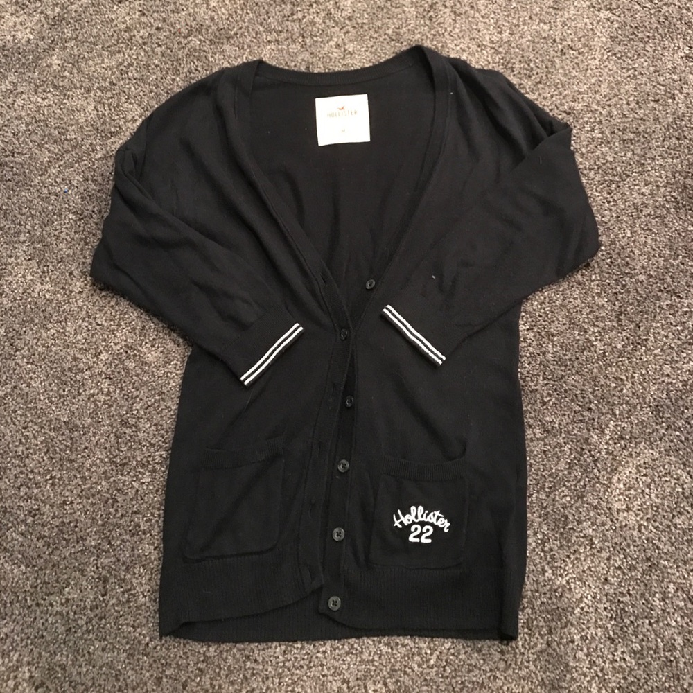 Hollister navy blue cardigan