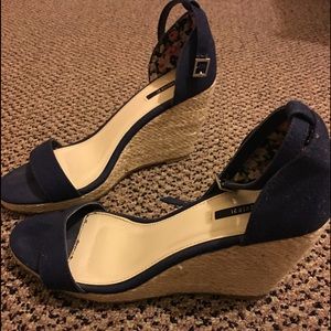 Navy blue wedges