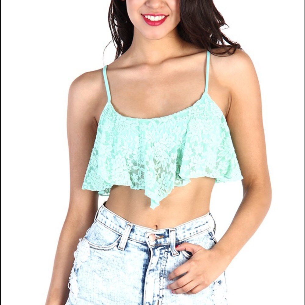 🎀 Floral Lace Bandeau Top 🌺