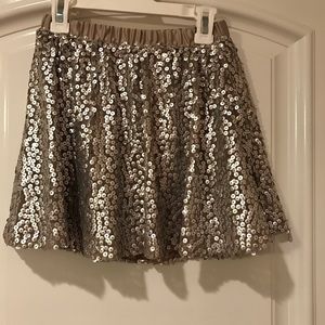 Girls Glitter Skirt 7/8 Gray