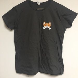 Corgi in a "Pocket" Tshirt