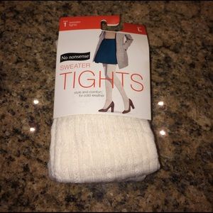 NWT Ivory No Nonsense Sweater Tights, Size Large