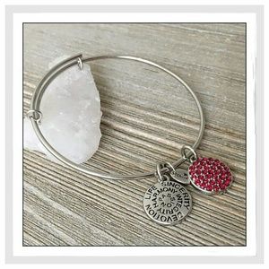 Chrysalis Ruby Crystal July Birthstone Bangle