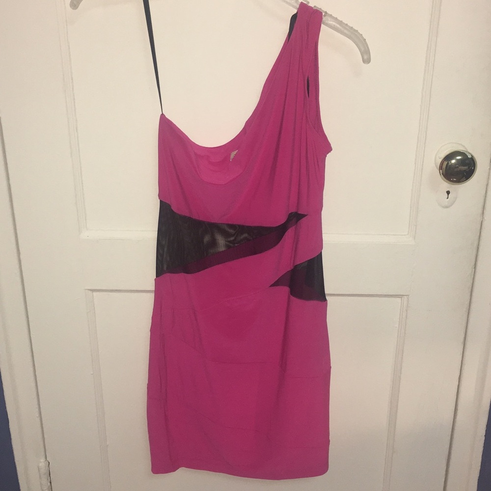 Arden B. Pink one shoulder dress - small