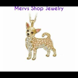 Preowned Bradford Exchange Chihuahua Necklace