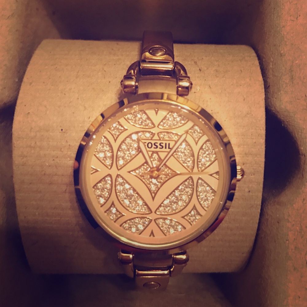 FOSSIL gold watch
