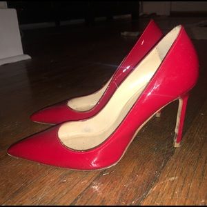 Manolo Blahnik Cherry Red Patent Leather BB Pumps