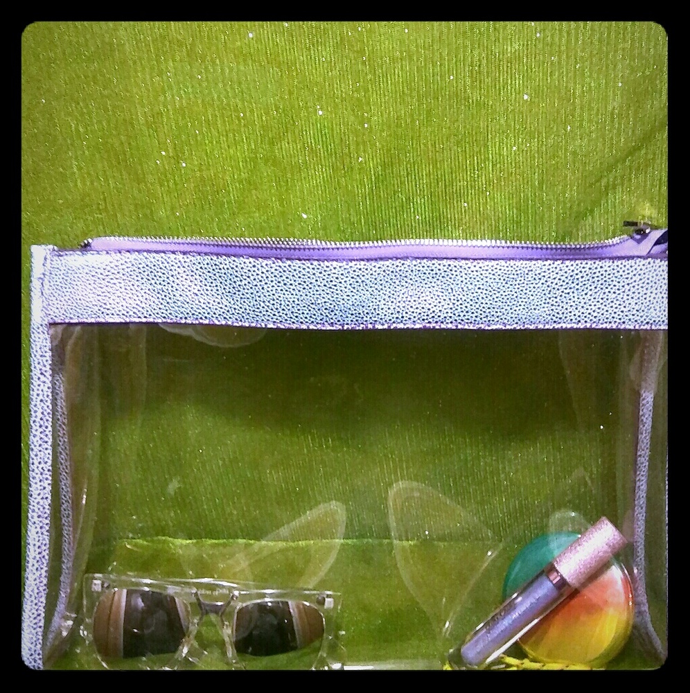 Oversized clear pvc clutch bag