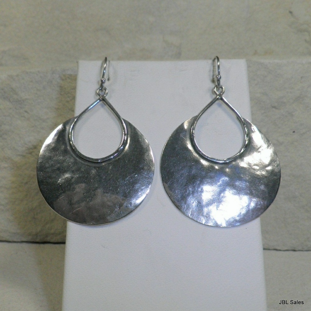 Silpada Hammered Half-Moon Earrings