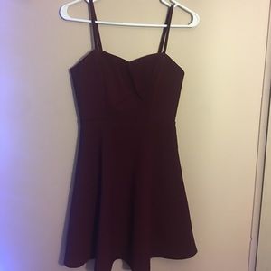 Forever 21 burgundy skater style dress