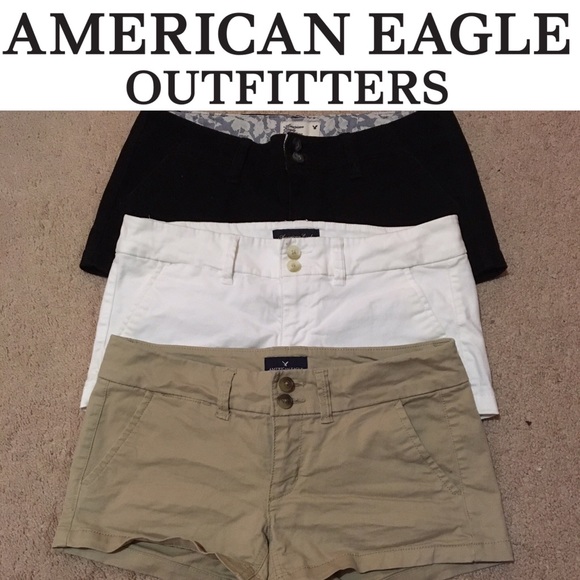 American Eagle Outfitters Pants - American Eagle Black/Tan/White Shorts Bundle