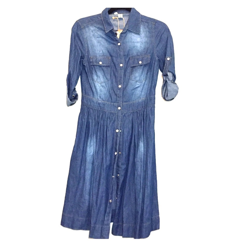 Long Sleeve Denim Dress