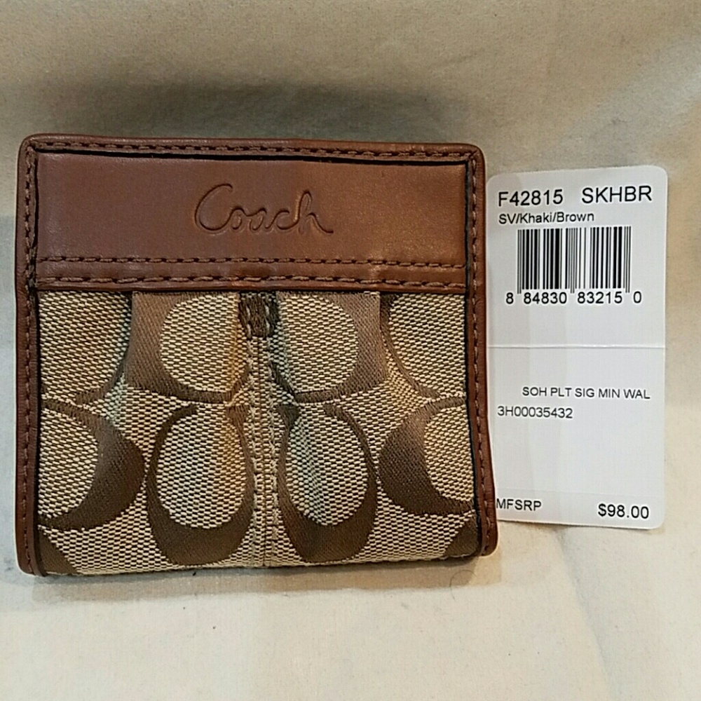 Coach Soho Pleated Signature Mini Wallet
