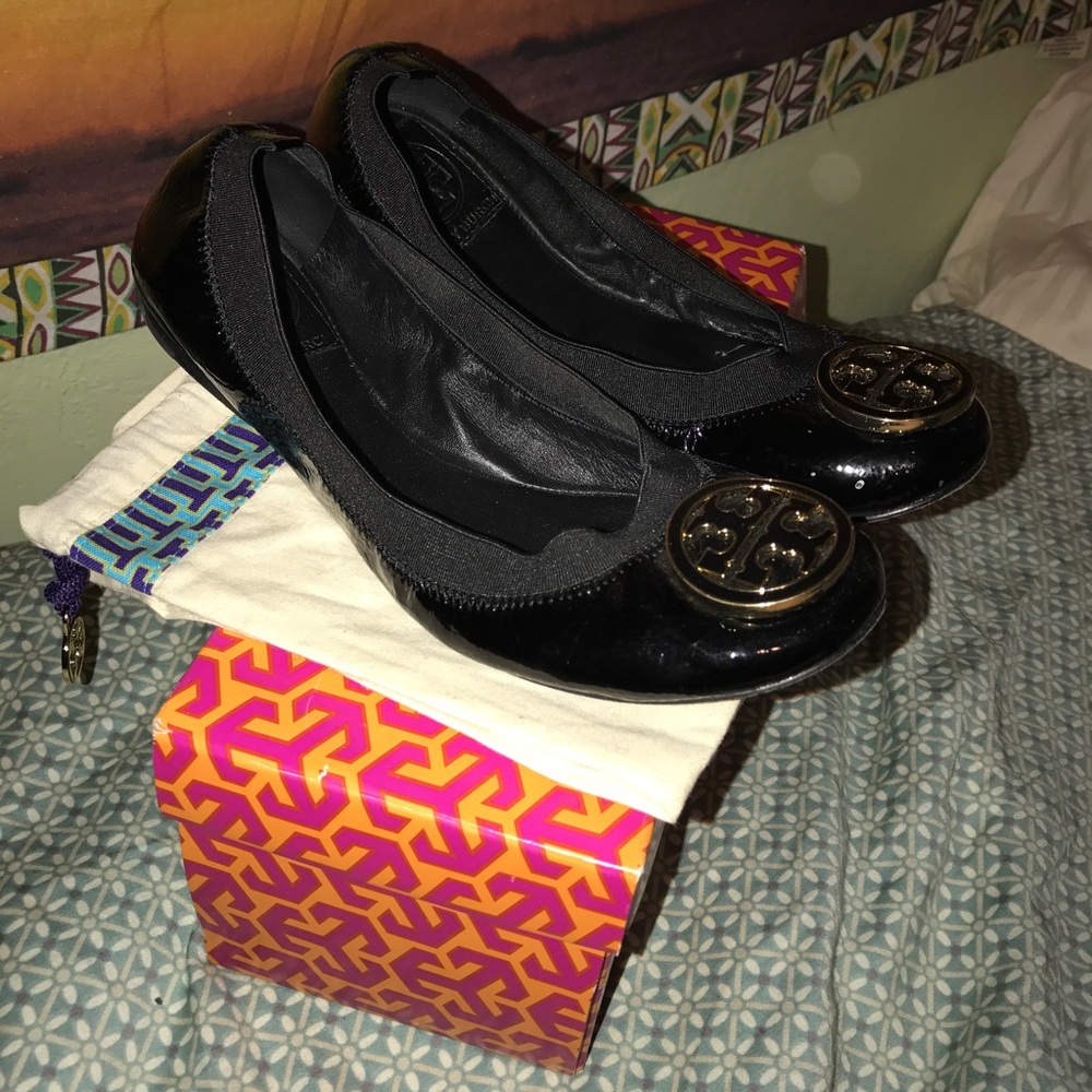 Tory Burch Black Jolie Flats