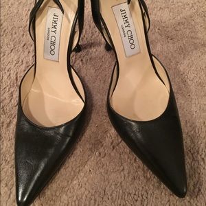 Jimmy Choo black slingback heels