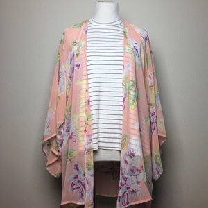 Peach Floral Kimono