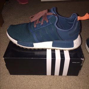 NMD_R1 in teal colorway.